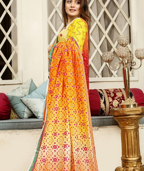 Sitara Sapna Lawn`22 D#5264 Orange