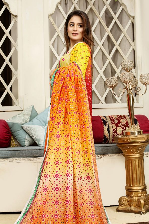Sitara Sapna Lawn`22 D#5264 Orange