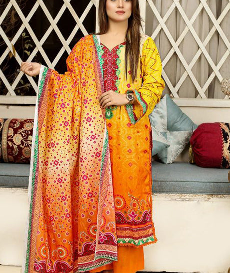 Sitara Sapna Lawn`22 D#5264 Orange