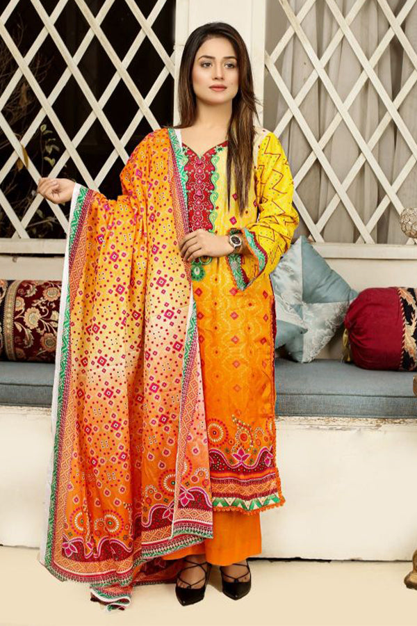 Sitara Sapna Lawn`22 D#5264 Orange