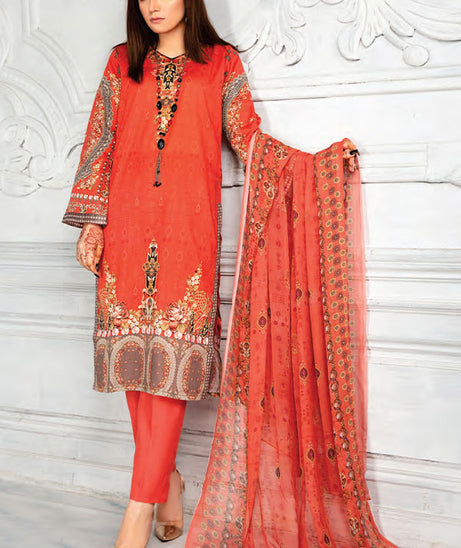 Sitara Univ D/Lawn C/Dupatta`21 D#21 (D Carrot)