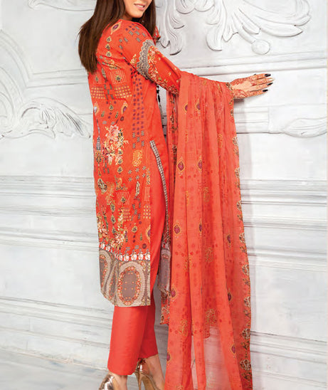 Sitara Univ D/Lawn C/Dupatta`21 D#21 (D Carrot)