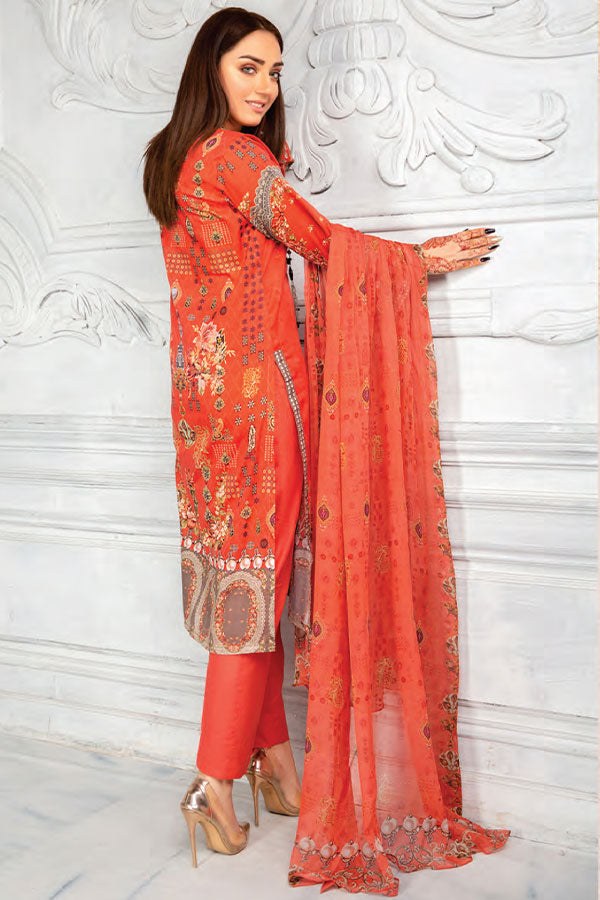 Sitara Univ D/Lawn C/Dupatta`21 D#21 (D Carrot)