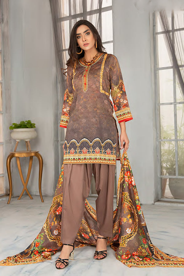 Sitara Universal D/Lawn`21 D#07 (Ch-Brown)