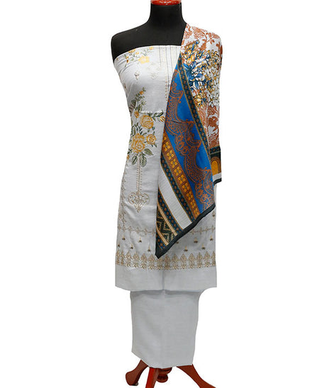 Slub Emb Leather Peach`22 D#7610 Grey