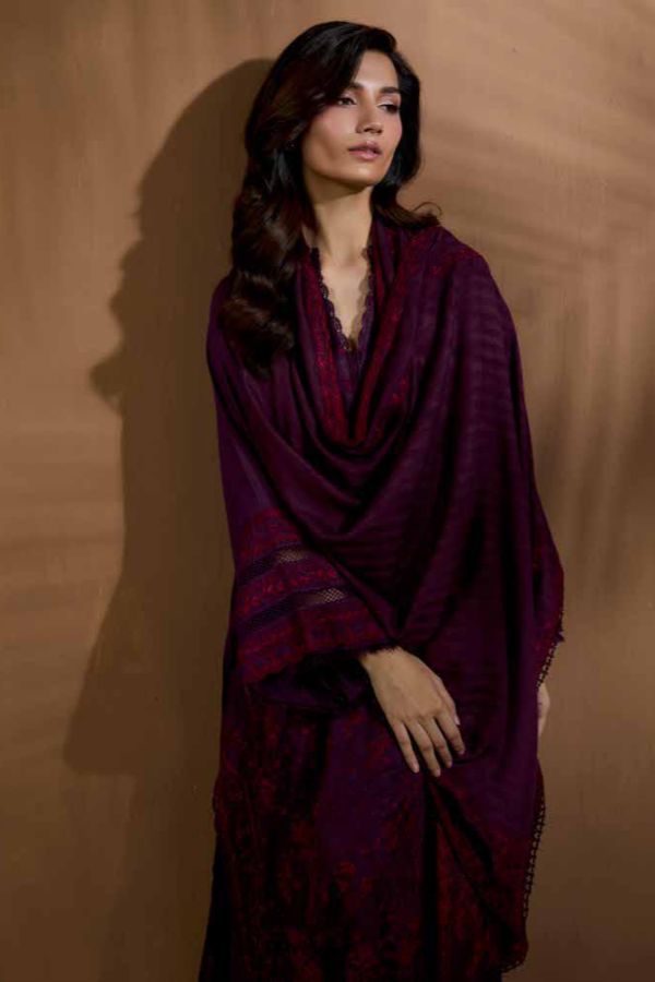Sobia Nazir Winter Shawl`25 D#2-B