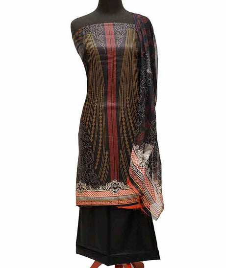 Star Classic Linen C/Dupatta`22 D#1259 Black