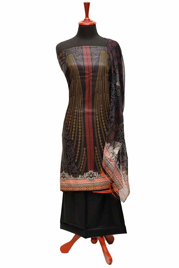 Star Classic Linen C/Dupatta`22 D#1259 Black