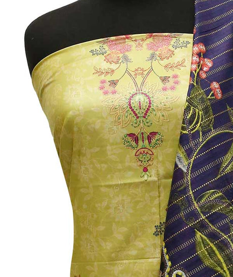 Star DC Linen F/Dupatta`22 D#1155 Parrot