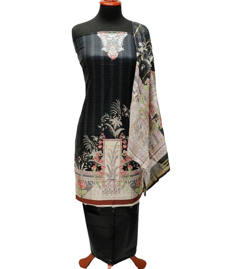 Star DC Linen D/Dupatta`22 D#1111 Black