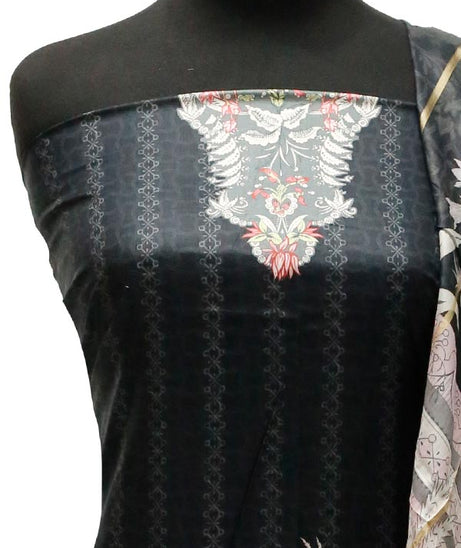 Star DC Linen D/Dupatta`22 D#1111 Black