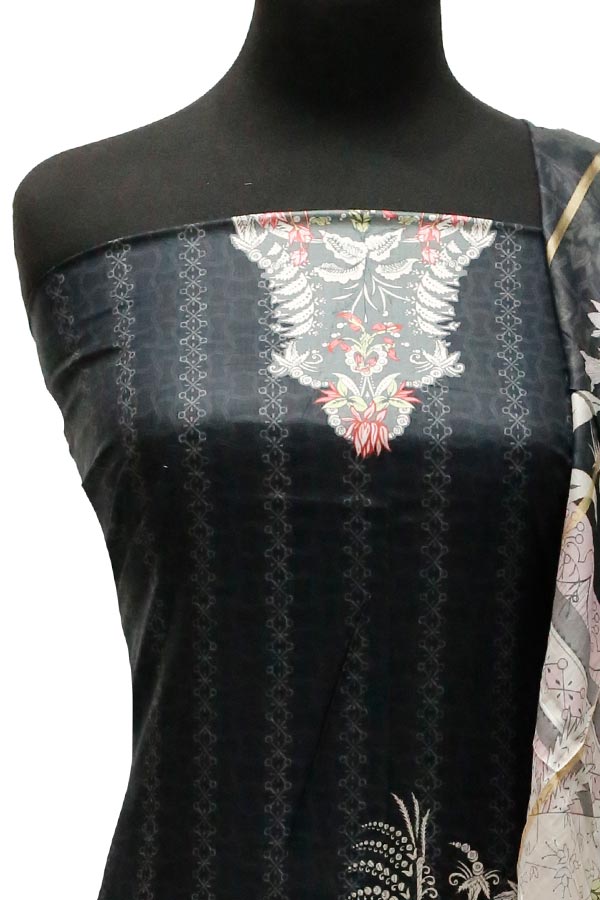Star DC Linen D/Dupatta`22 D#1111 Black