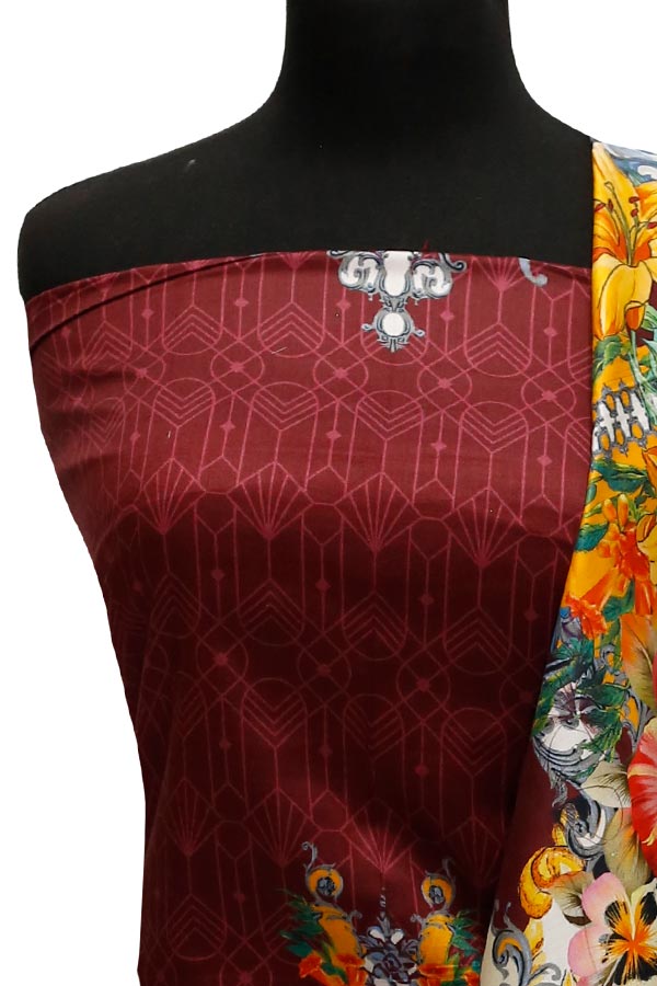 Star Digital Twill Linen`22 D#2809 Maroon
