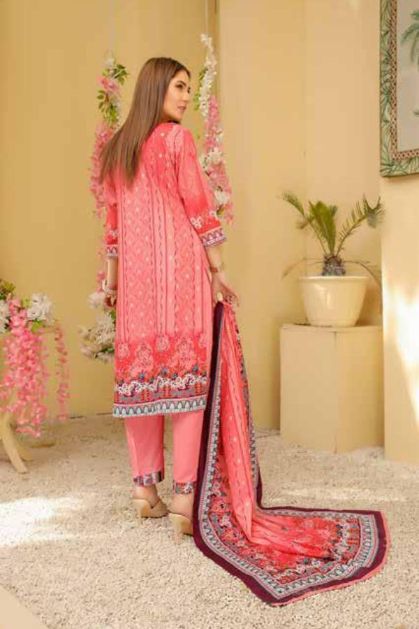 Star Print Lawn`22 D#1064 Pink