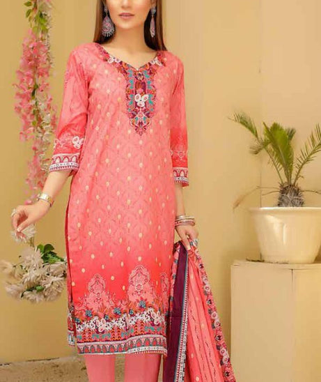 Star Print Lawn`22 D#1064 Pink