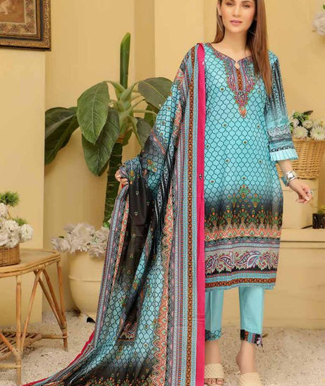 Star Print Lawn`22 D#1067 Ferozi