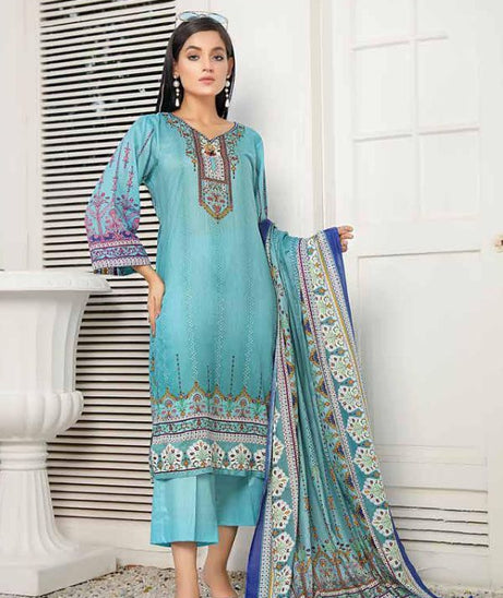 Star Print Lawn`22 D#1093 Ferozi