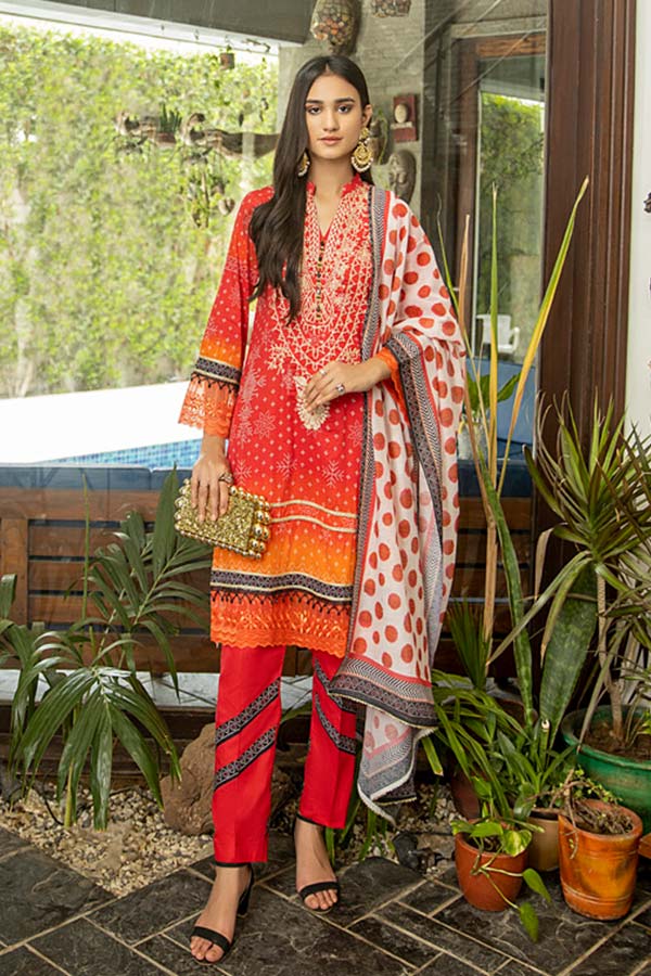 Subhata Masakali Emb Lawn'22 Red