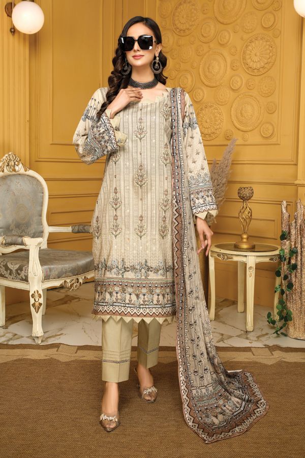 Tabeer DP Emb Lawn`23 Vol-1 D#01