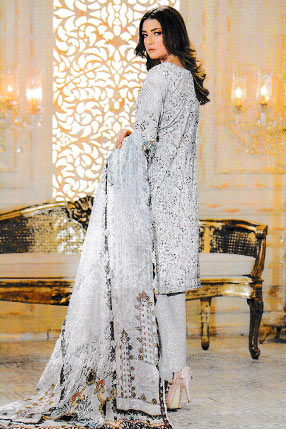 Tahzeeb Karandi Collection'21 L Grey