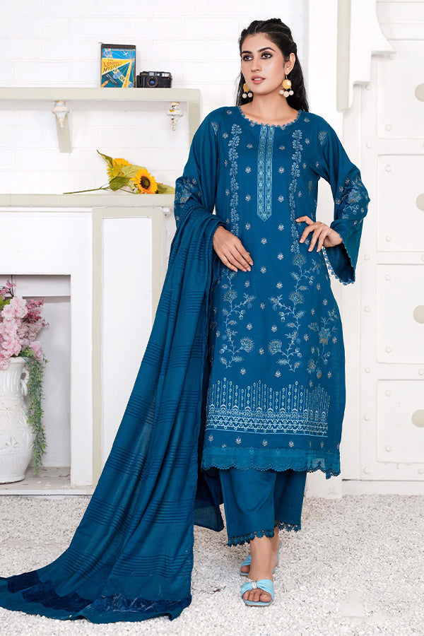 Tehzeeb Emb Jacquard`24 (Vol-2) D#1 (Blue)