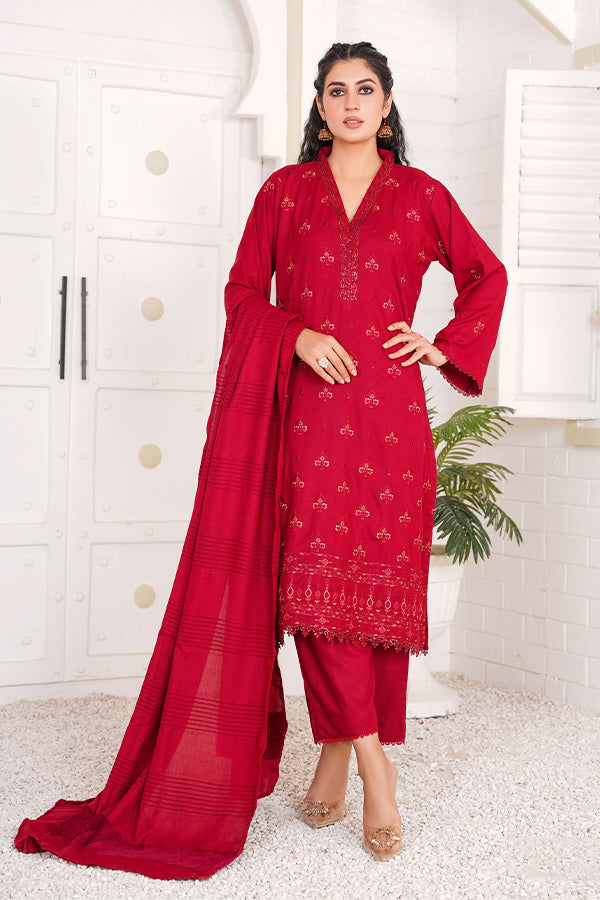 Tehzeeb Emb Jacquard`24 (Vol-2) D#1 (Red)