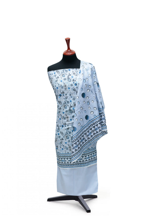 Tehzeeb Print Lawn`25 D#3 (Sky Blue)