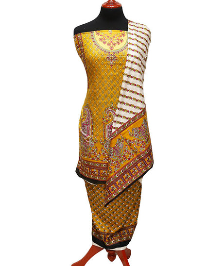 Three Star Print Lawn`22 D#941 Golden