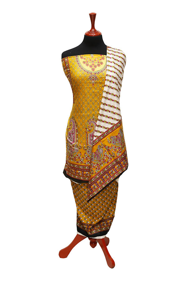 Three Star Print Lawn`22 D#941 Golden