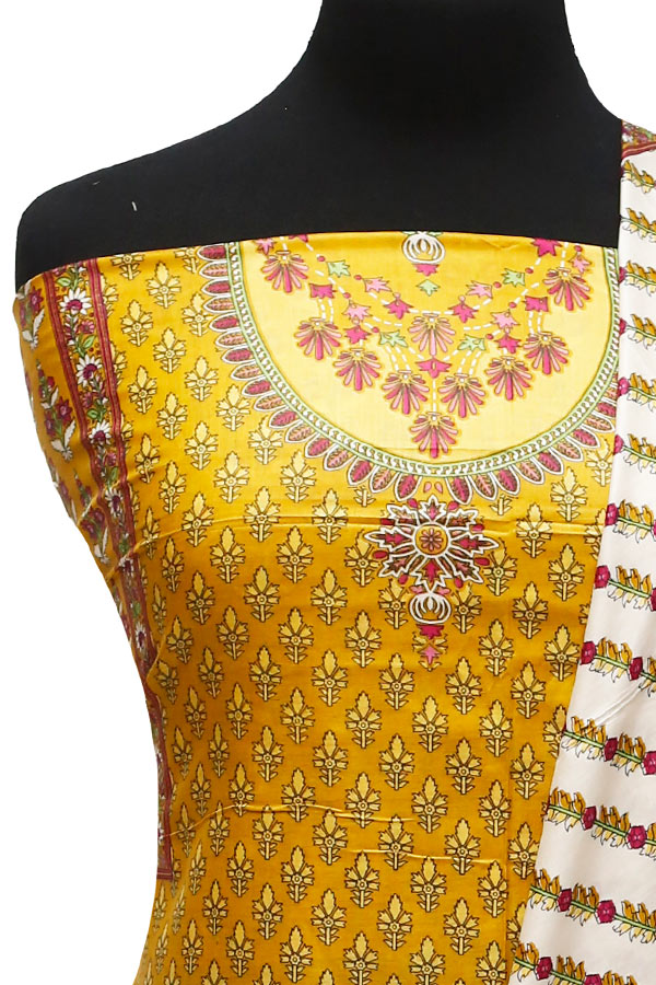 Three Star Print Lawn`22 D#941 Golden
