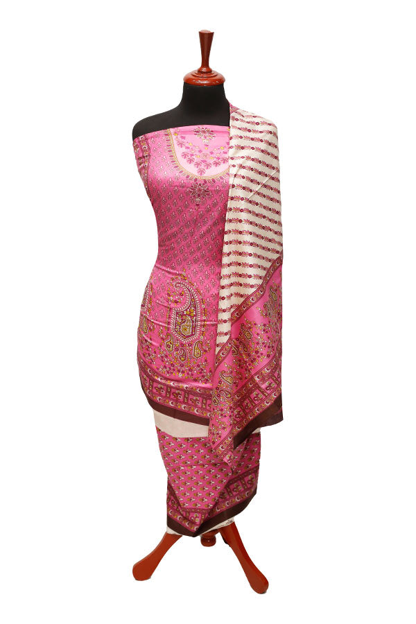 Three Star Print Lawn`22 D#941 Pink