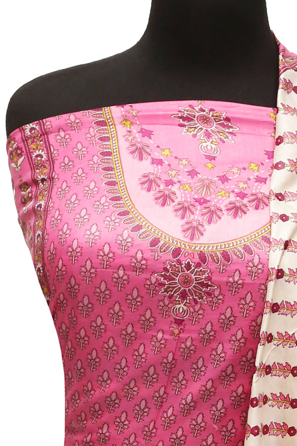 Three Star Print Lawn`22 D#941 Pink