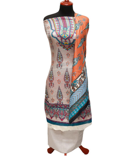 Three Star Print Lawn`22 D#944 S Grey