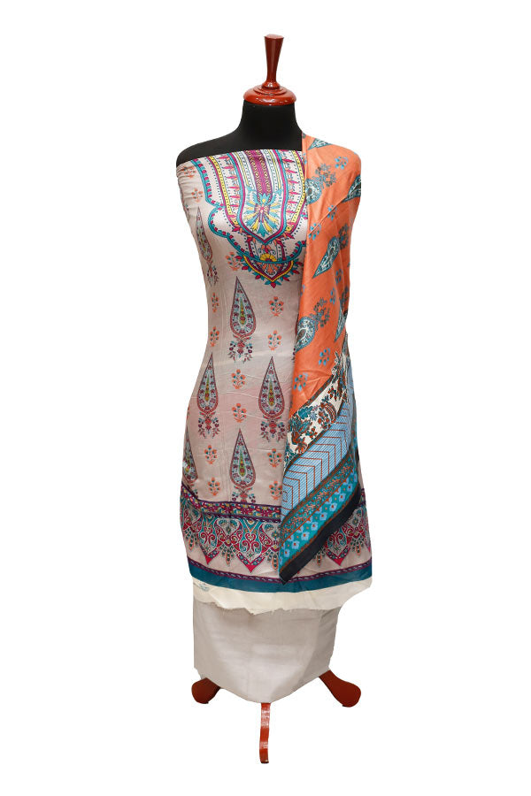 Three Star Print Lawn`22 D#944 S Grey