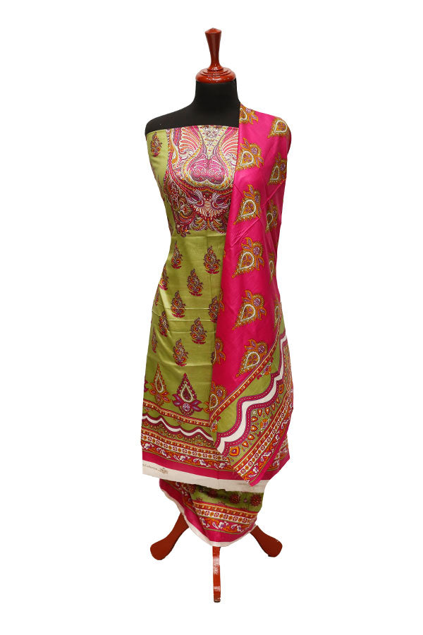 Three Star Print Lawn`22 D#945 Pink