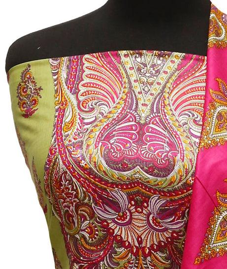 Three Star Print Lawn`22 D#945 Pink