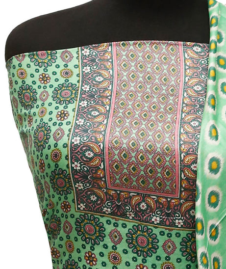 Three Star Print Lawn`22 D#946 Green