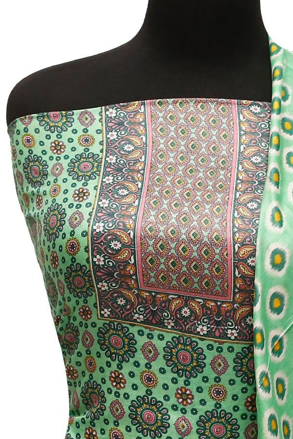 Three Star Print Lawn`22 D#946 Green