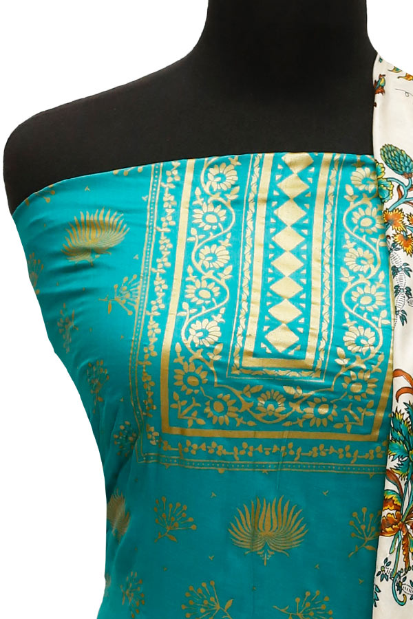 Three Star Print Lawn`22 D#947 Green