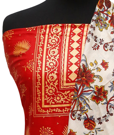 Three Star Print Lawn`22 D#947 Rust