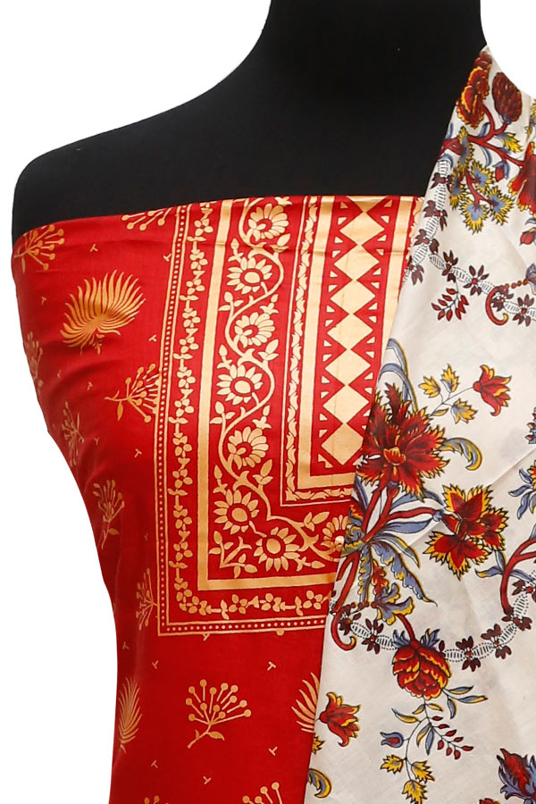 Three Star Print Lawn`22 D#947 Rust