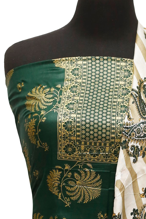 Three Star Print Lawn`22 D#948 D Green