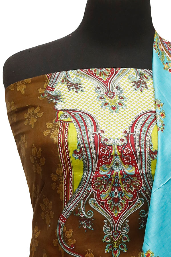 Three Star Print Lawn`22 D#950 Brown