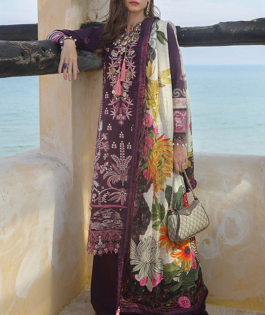 Alif Moksha Luxury Lawn`23 ALL#05 (Basilia)