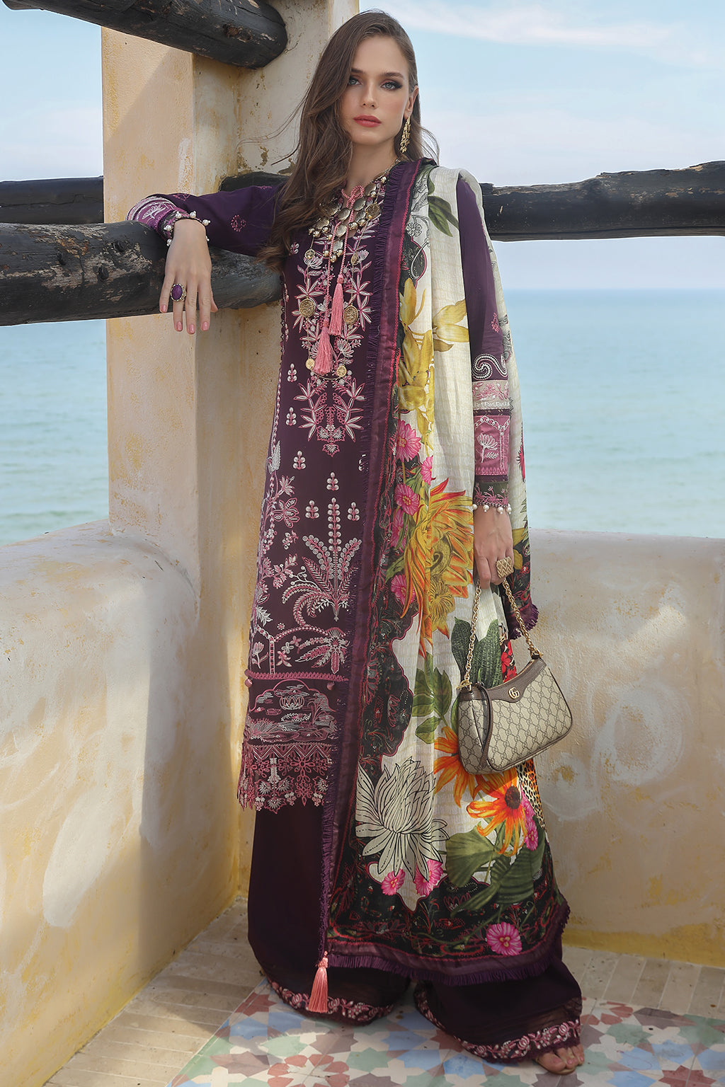 Alif Moksha Luxury Lawn`23 ALL#05 (Basilia)