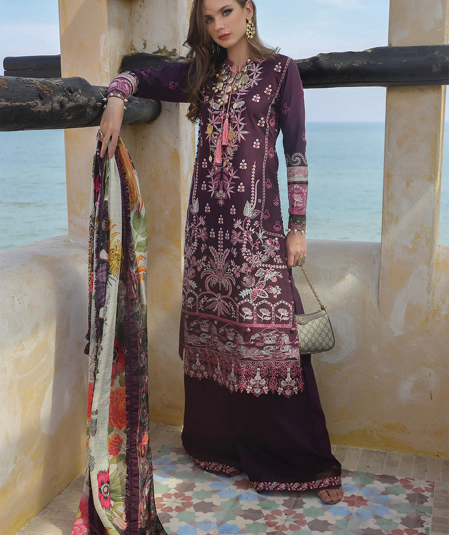 Alif Moksha Luxury Lawn`23 ALL#05 (Basilia)