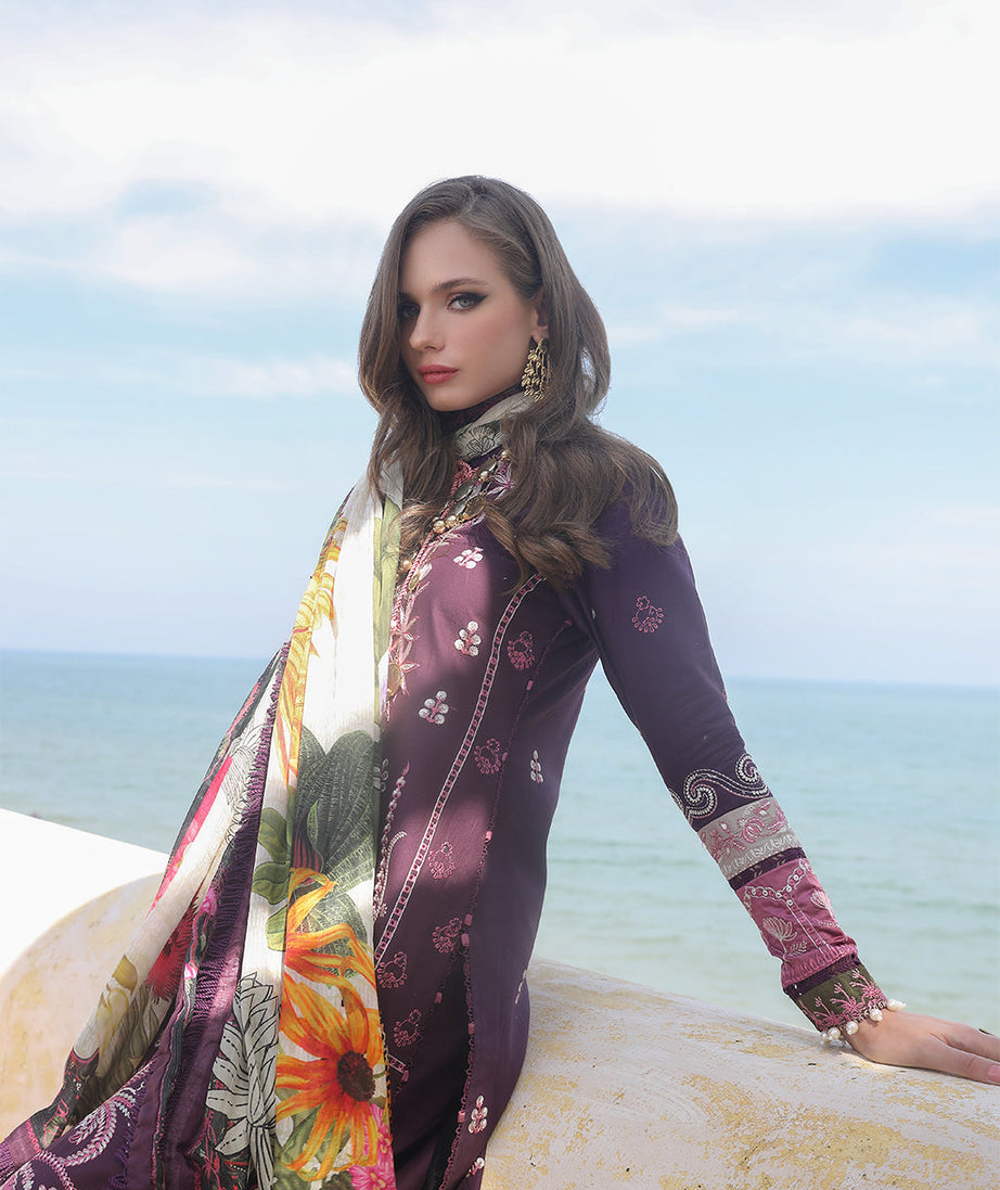 Alif Moksha Luxury Lawn`23 ALL#05 (Basilia)