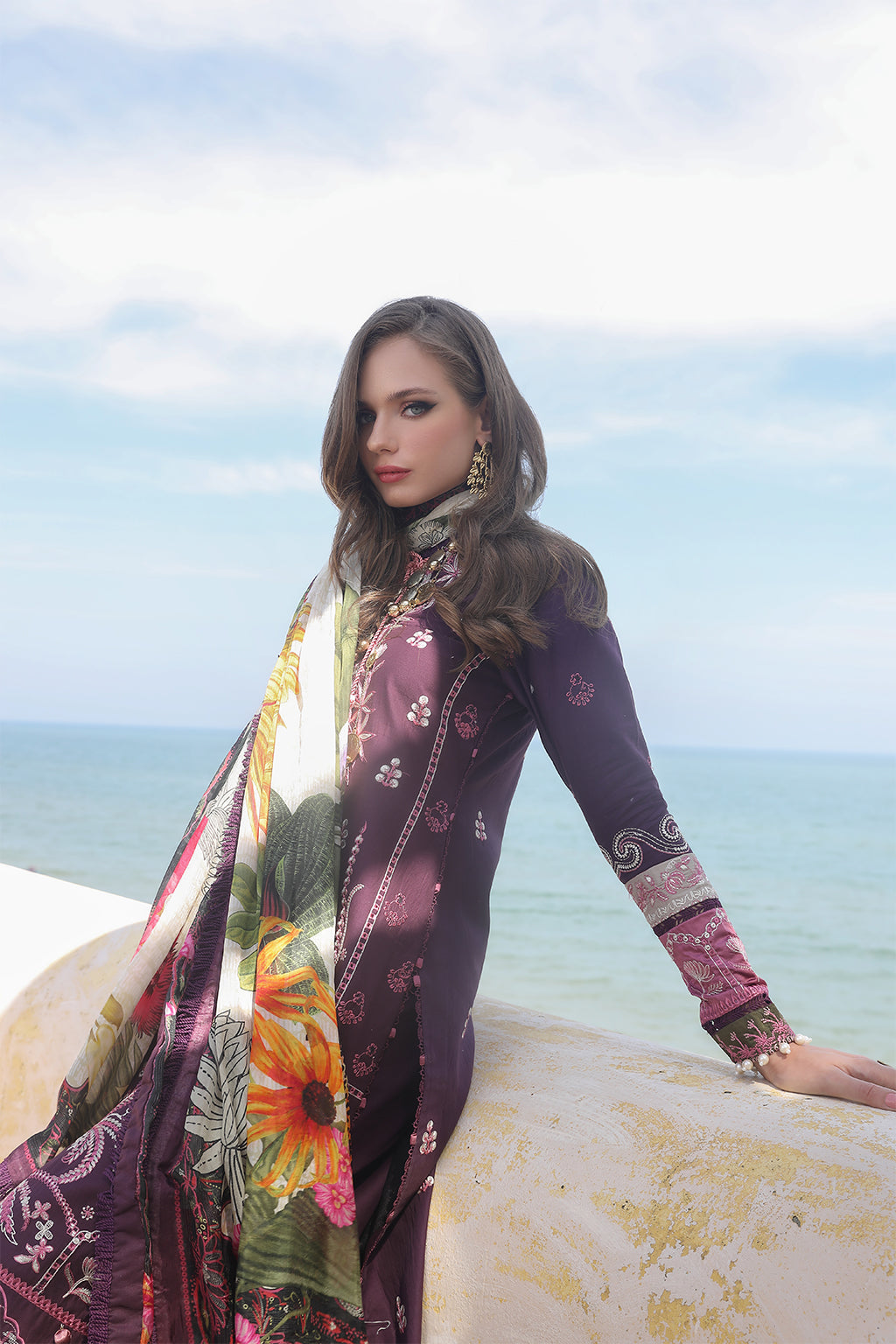Alif Moksha Luxury Lawn`23 ALL#05 (Basilia)
