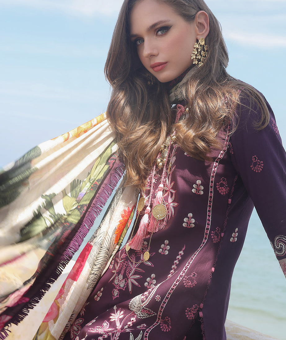 Alif Moksha Luxury Lawn`23 ALL#05 (Basilia)