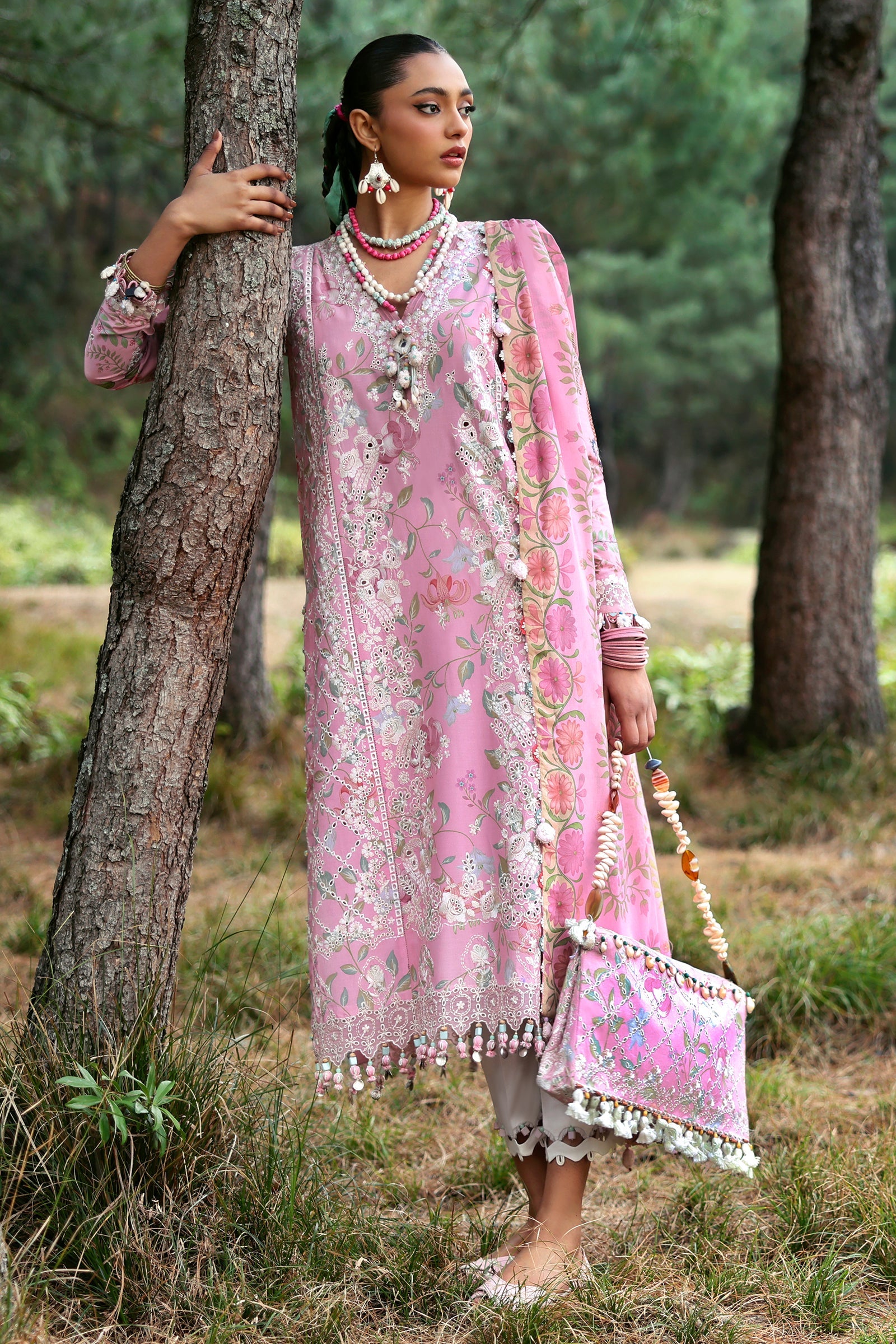 Zaha Neelum Unstitched Lawn`25 ZL#1-A